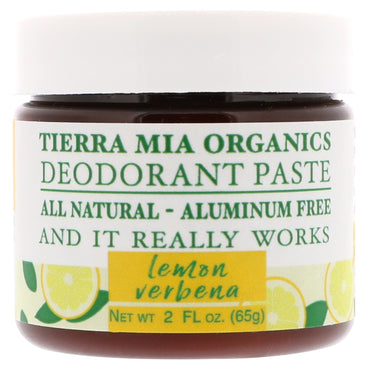 Tierra Mia s, Pasta desodorante, Hierba luisa, 2 fl oz (65 g)
