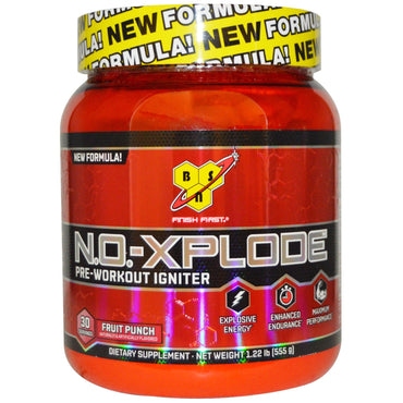 BSN, NO-Xplode, pre-workout-ontsteker, fruitpunch, 555 g (1,22 lbs)