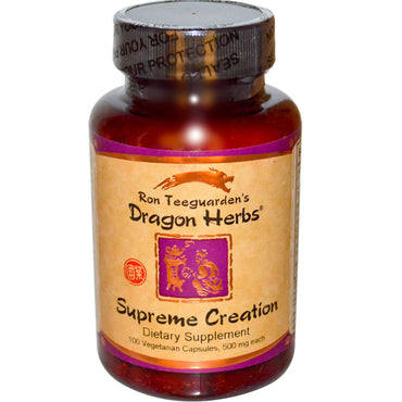 Dragon Herbs, Supreme Creation, 500 mg, 100 capsule vegetale