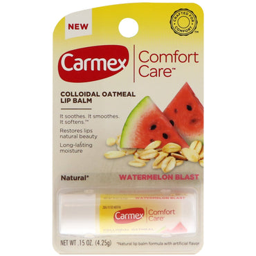 Carmex, Bálsamo labial Comfort Care, Explosión de sandía, 4,25 g (0,15 oz)