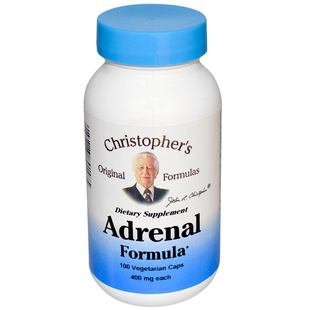 Christopher's Original Formulas, Formule surrénale, 400 mg, 100 gélules végétariennes