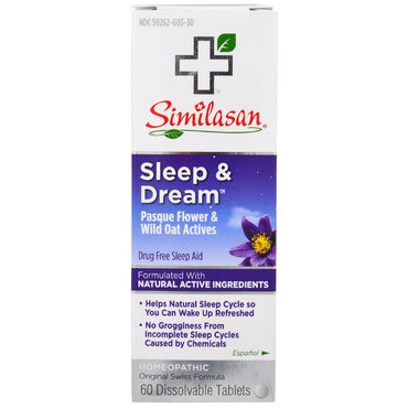 Similasan, sleep & dream, 60 oppløselige tabletter