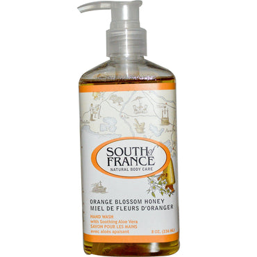 Südfrankreich, Orangenblütenhonig, Handwaschmittel mit beruhigender Aloe Vera, 8 oz (236 ml)