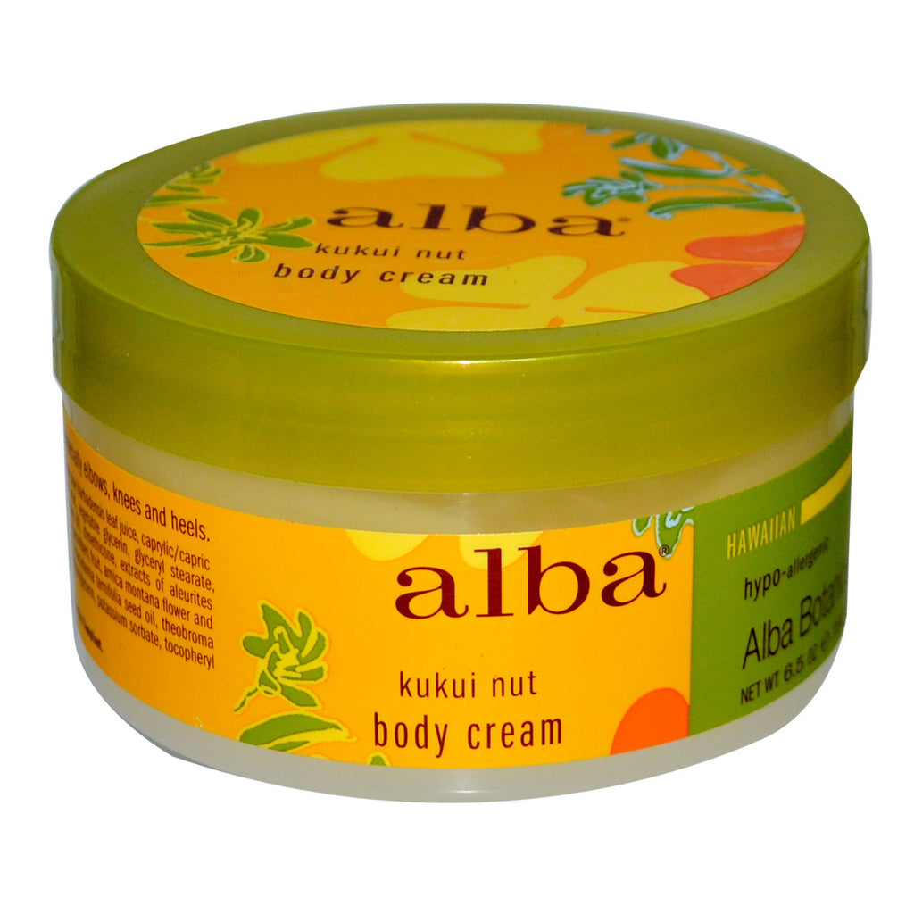 Alba Botanica, Crème pour le corps, Noix de Kukui, 6,5 oz (180 g)