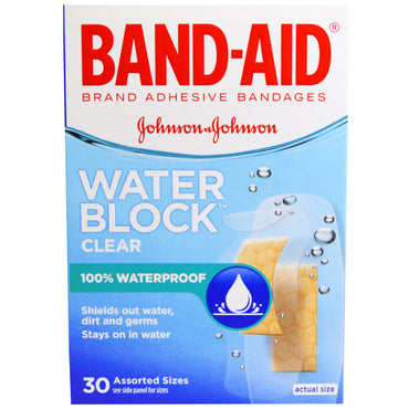 Band-aid, bandagens adesivas, bloco de água, transparente, 30 tamanhos variados