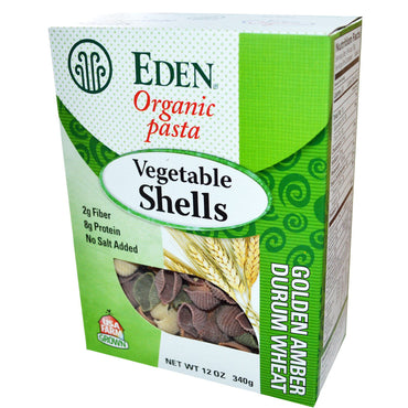 Eden Foods Pasta Cáscaras De Verduras 12 oz (340 g)