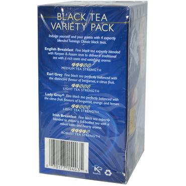 Twinings, Classics, paquete variado de té negro, 20 bolsitas de té, 40 g (1,41 oz)