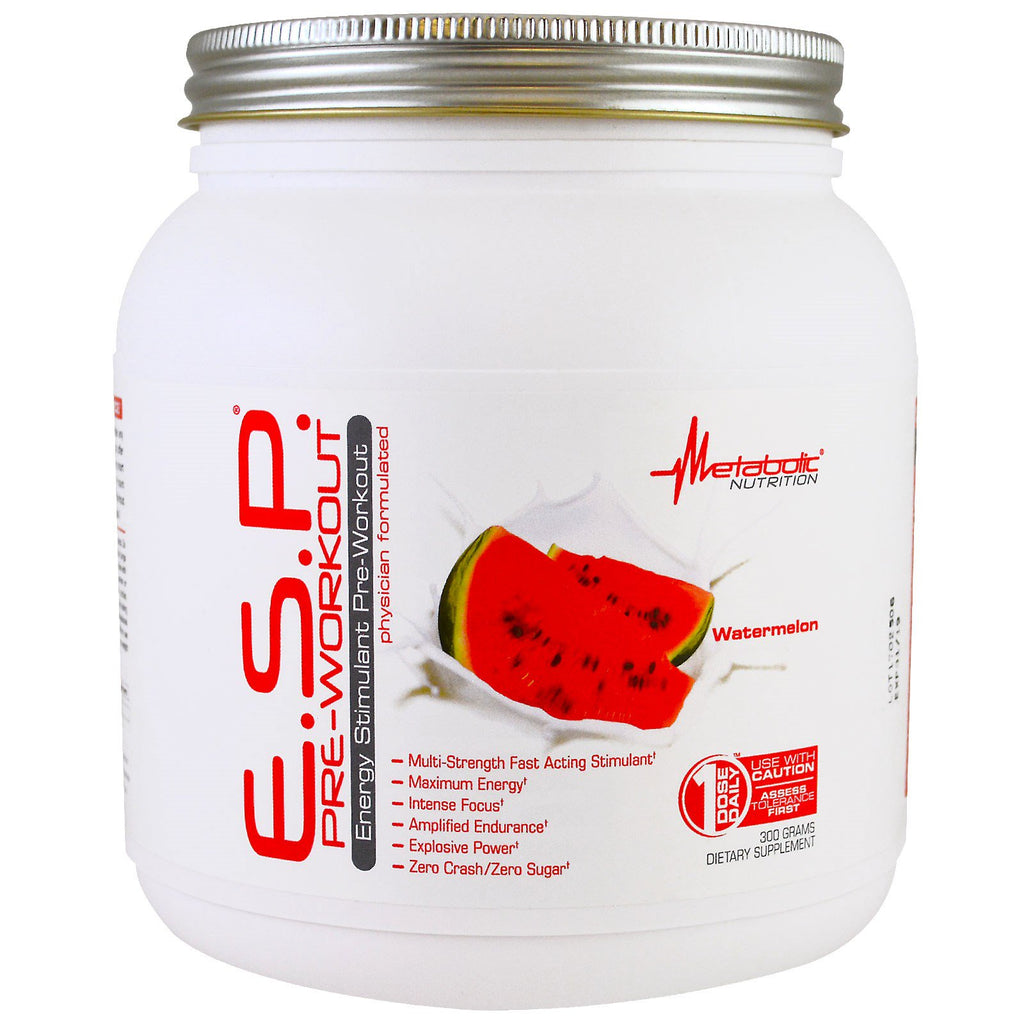 Metabolic Nutrition, ESP Pre-Workout, Watermeloen, 300 g