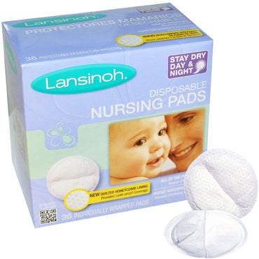Lansinoh, Disposable Nursing Pads, 36 Individually Wrapped Pads