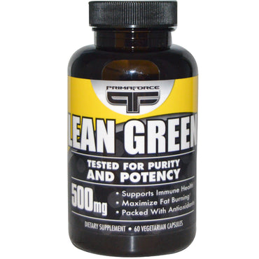 Primaforce, Lean Green, 500 mg, 60 gélules végétales