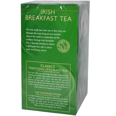 Twinings, Classics, Thé irlandais pour petit-déjeuner, 20 sachets de thé, 1,41 oz (40 g)