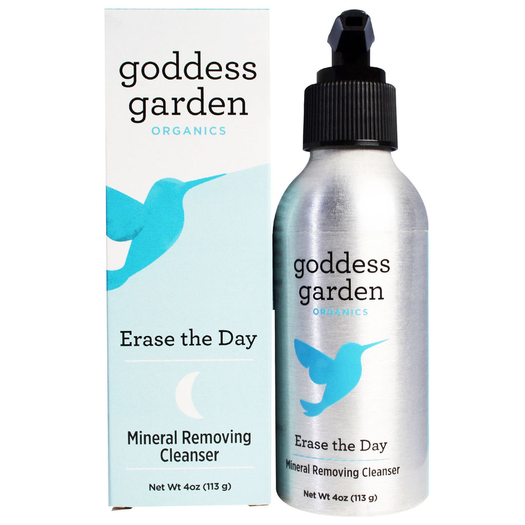 Goddess Garden, s, Erase the Day, Mineral Removing Cleanser, 4 ออนซ์ (113 ก.)