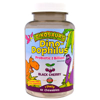 KAL, Dino-Dophilus, Black Cherry, 60 Chewables