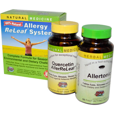 Herbs Etc., Allergy ReLeaf System, 2 frascos, 60 cápsulas blandas/tabletas