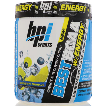 BPI Sports, Meilleur BCAA avec énergie, Limonade aux bleuets, 8,8 oz (250 g)