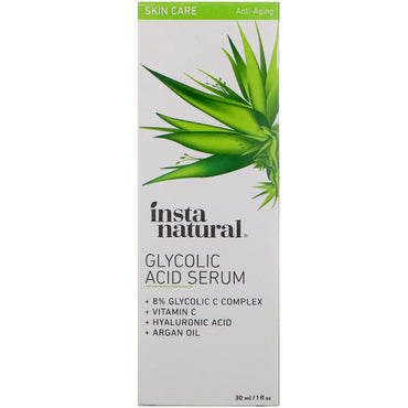 InstaNatural, 8 % Glykolsäure-C-Serum, Peeling + Anti-Aging, 1 fl oz (30 ml)