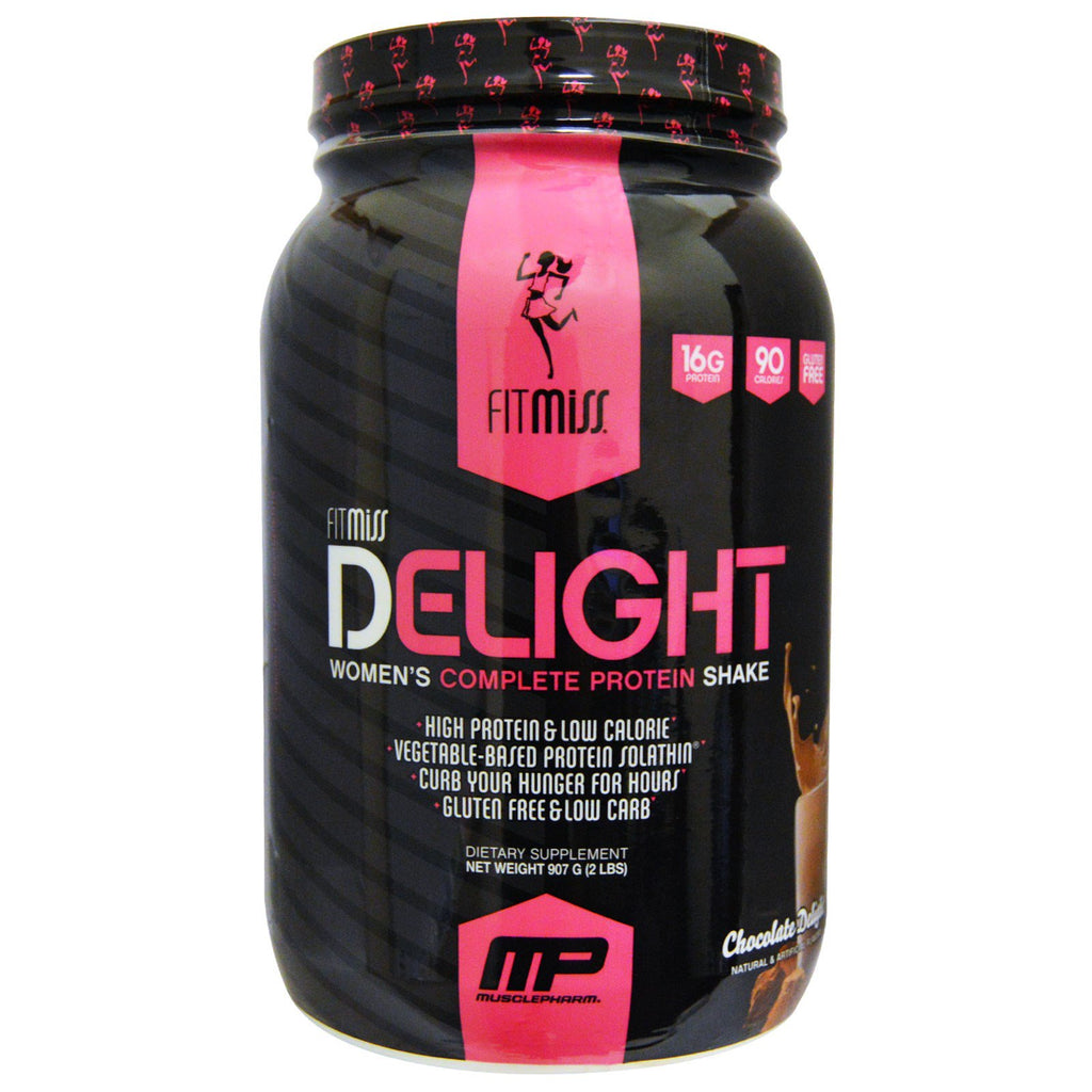 FitMiss, Delight, shake complet de proteine ​​pentru femei, deliciu de ciocolată, 2 lb (907 g)