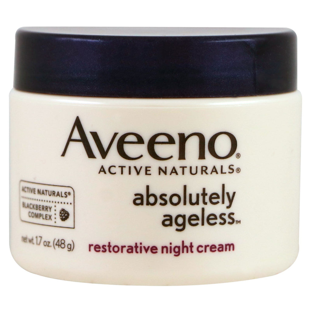 Aveeno, Absolutely Ageless、リストラティブ ナイト クリーム、1.7 オンス (48 g)