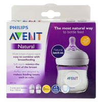 Philips Avent, Natural Latch On Bottle, 0 + Months, 2 Bottles, 4 oz (125 ml) Each