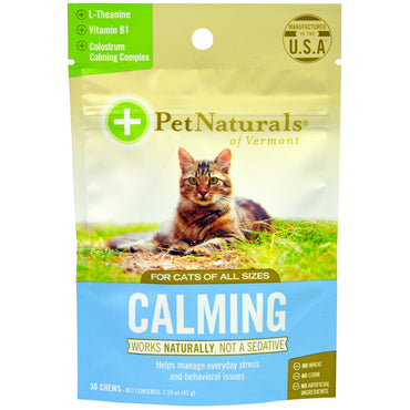Pet Naturals of Vermont, Calming, For Cats, 30 Chews, 1.59 oz (45 g)