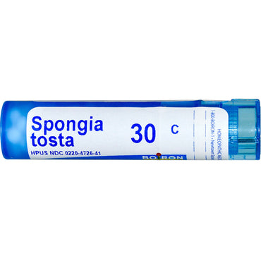 Boiron, Single Remedies, Spongia Tosta, 30C, Approx 80 Pellets