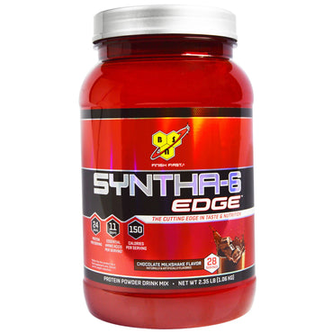 BSN, Syntha-6 Edge, mezcla para bebida de proteína en polvo, sabor a batido de chocolate, 2,35 lb (1,06 kg)