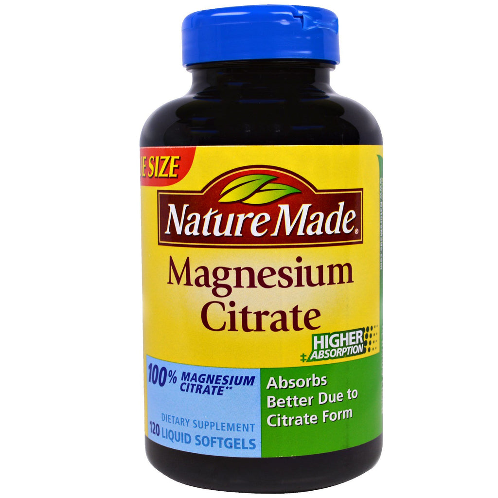 Nature Made, Magnesium Citrate, 120 Liquid Softgels