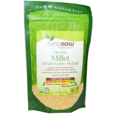 Now Foods Real Food  Millet Whole Gluten Free 16 oz (454 g)