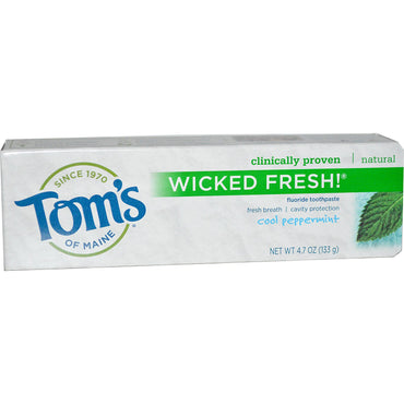 Tom's du Maine, Wicked Fresh ! Dentifrice au fluor, Menthe poivrée fraîche, 4,7 oz (133 g)