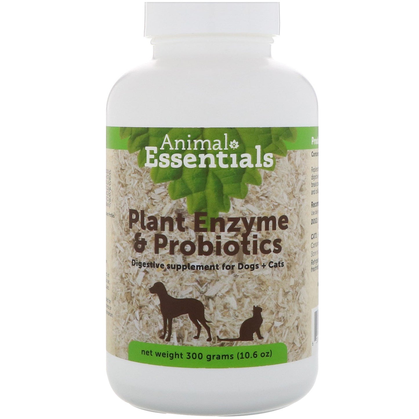 Animal Essentials, plantenenzymen en probiotica, voor honden + katten, 10,6 oz (300 g)
