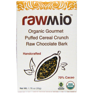 Rawmio,  Gourmet Puffed Cereal Crunch Raw Chocolate Bark, 1.76 oz (50 g)