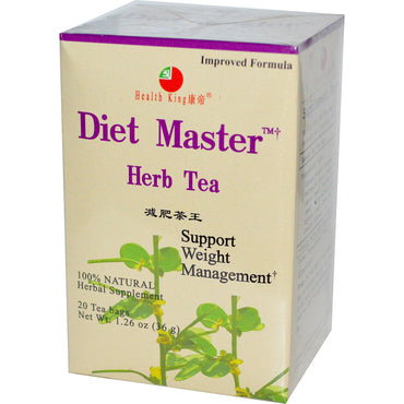 Health King, Tisane Diet Master, 20 sachets de thé, 1,26 oz (36 g)
