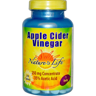 Nature's Life, Vinaigre de cidre de pomme, 250 mg, 250 comprimés