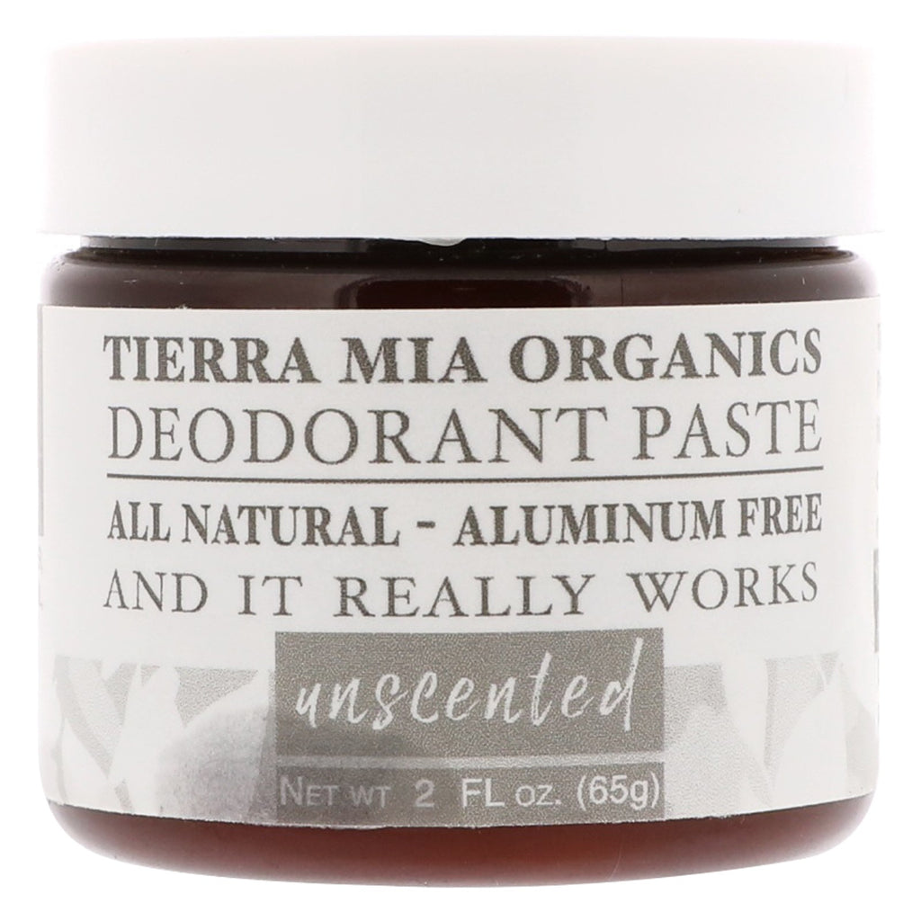 Tierra Mia s, Deodorant Paste, Unscented, 2 fl oz (65 g)
