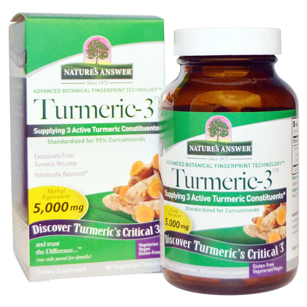 Nature's Answer, Curcuma-3, 5 000 mg, 90 capsules végétariennes