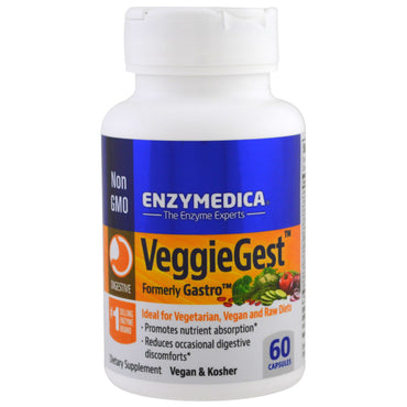 Enzymedica, veggiegest, 60 capsule