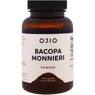 Ojio, Bacopa Monnieri, 3,53 uncji (100 g)