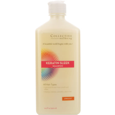 Life Flo Health, Keratin Sleek Shampoo, All Hair Types, Apricot, 14.5 fl oz (429 ml)