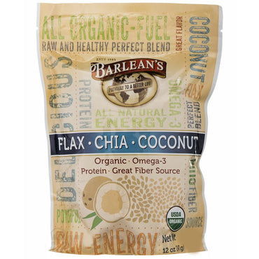 Barlean's, hør-chia-kokosblanding, 12 oz (340 g)