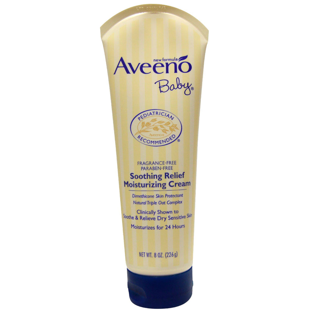 Aveeno, 베이비, 수딩 릴리프 모이스처라이징 크림, 무향, 8 oz (226 g)