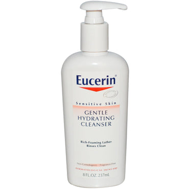 Eucerin, Limpiador hidratante suave, sin fragancia, 8 fl oz (237 ml)