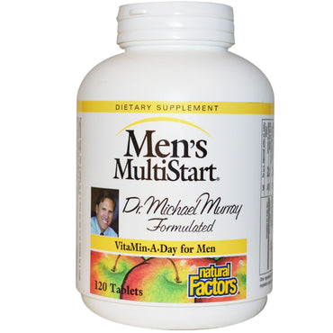 Natural Factors, MultiStart pentru bărbați, VitaMin A Day for Men, 120 de tablete