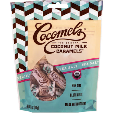 Cocomels, كراميل حليب جوز الهند، ملح البحر، 3.5 أونصة (100 جم)