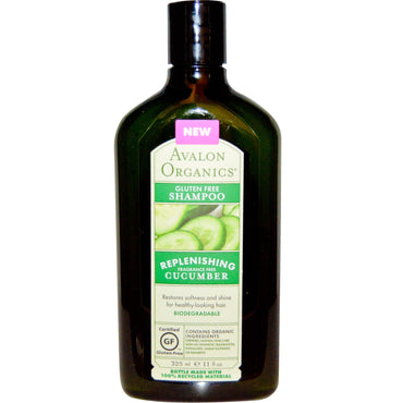 Avalon s, Gluten Free Shampoo, Replenishing Cucumber, Fragrance Free, 11 fl oz (325 ml)