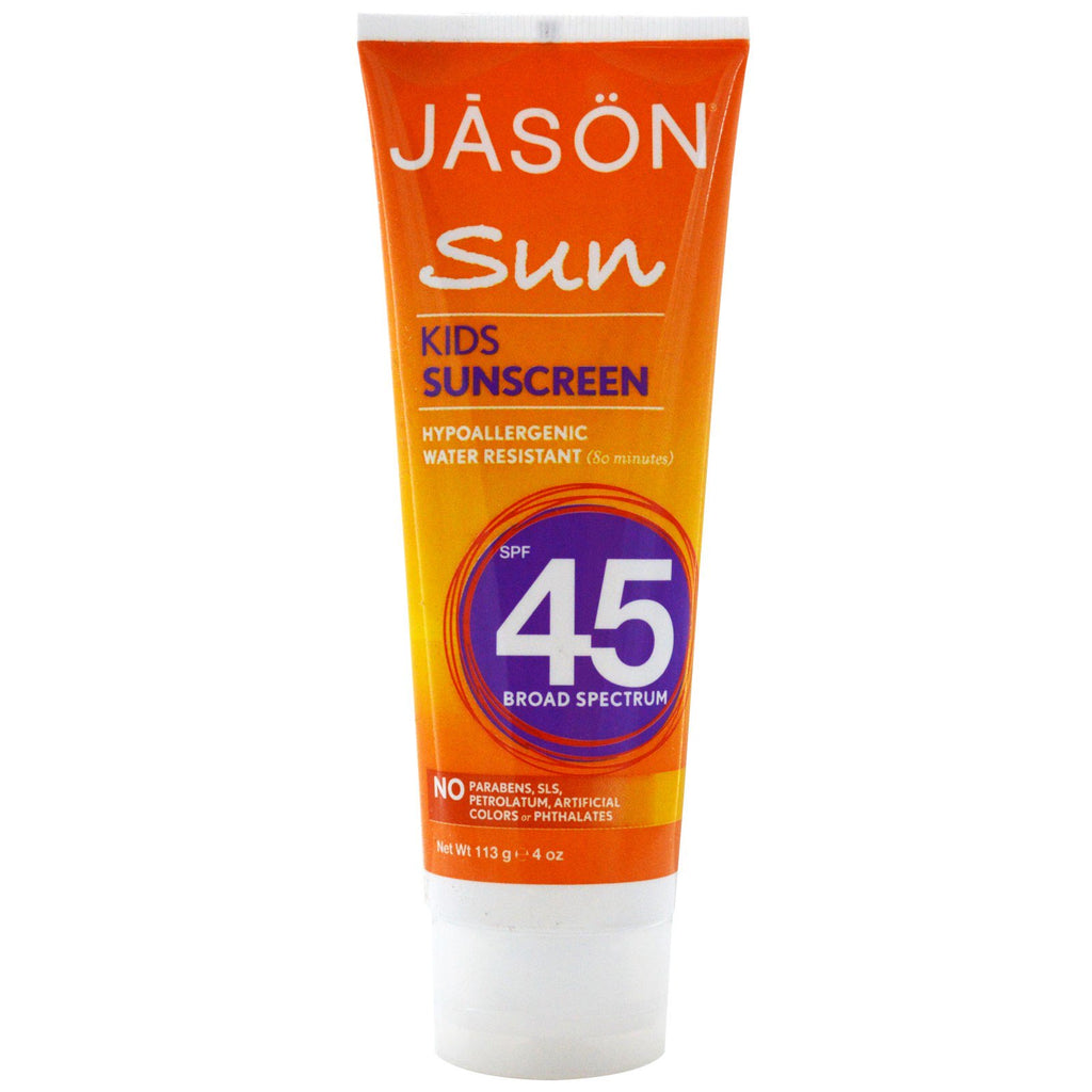 Jason Natural Sun Kinderzonnebrandcrème SPF 45 4 oz (113 g)