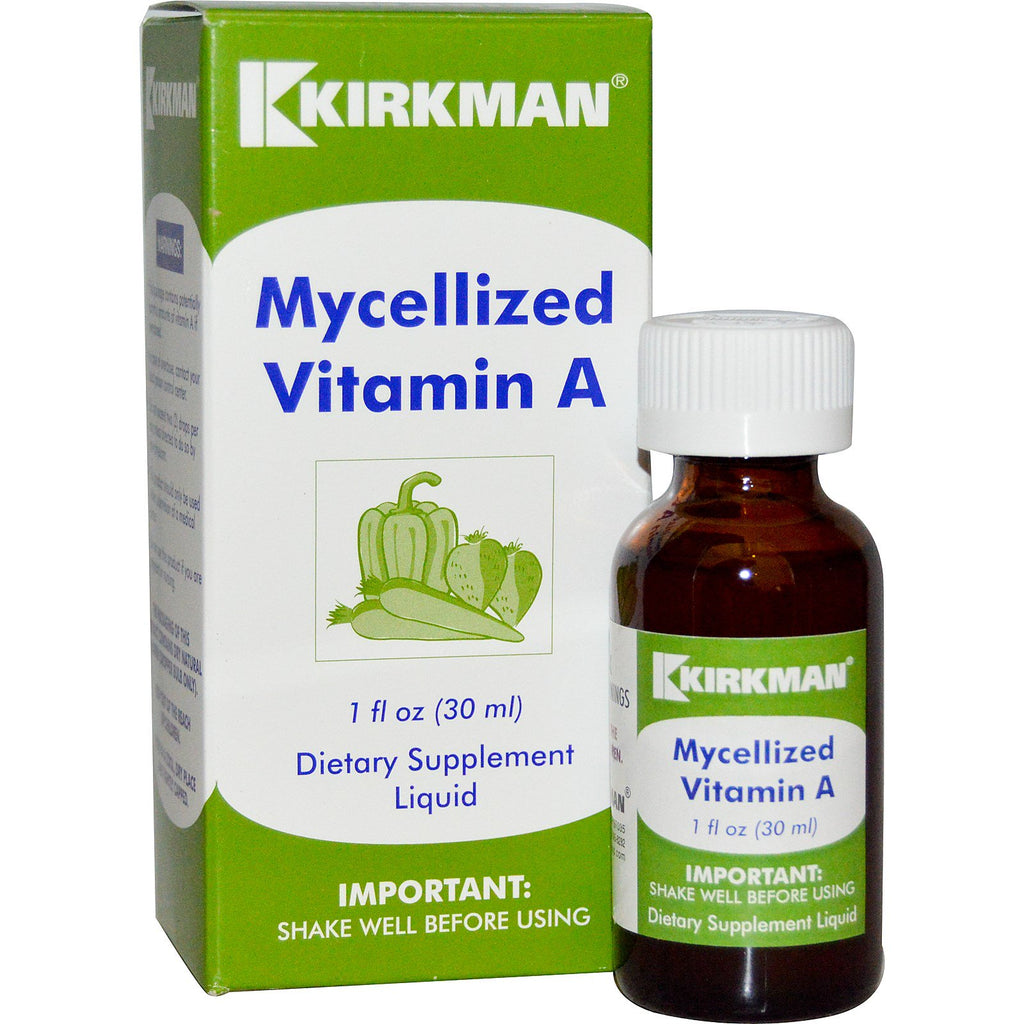 Kirkman Labs, Mycelizowana witamina A w płynie, 1 uncja (30 ml)