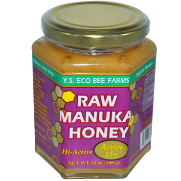 Y.S. Eco Bee Farms, Raw Manuka Honey, Active 15+, 12 oz (340 g)