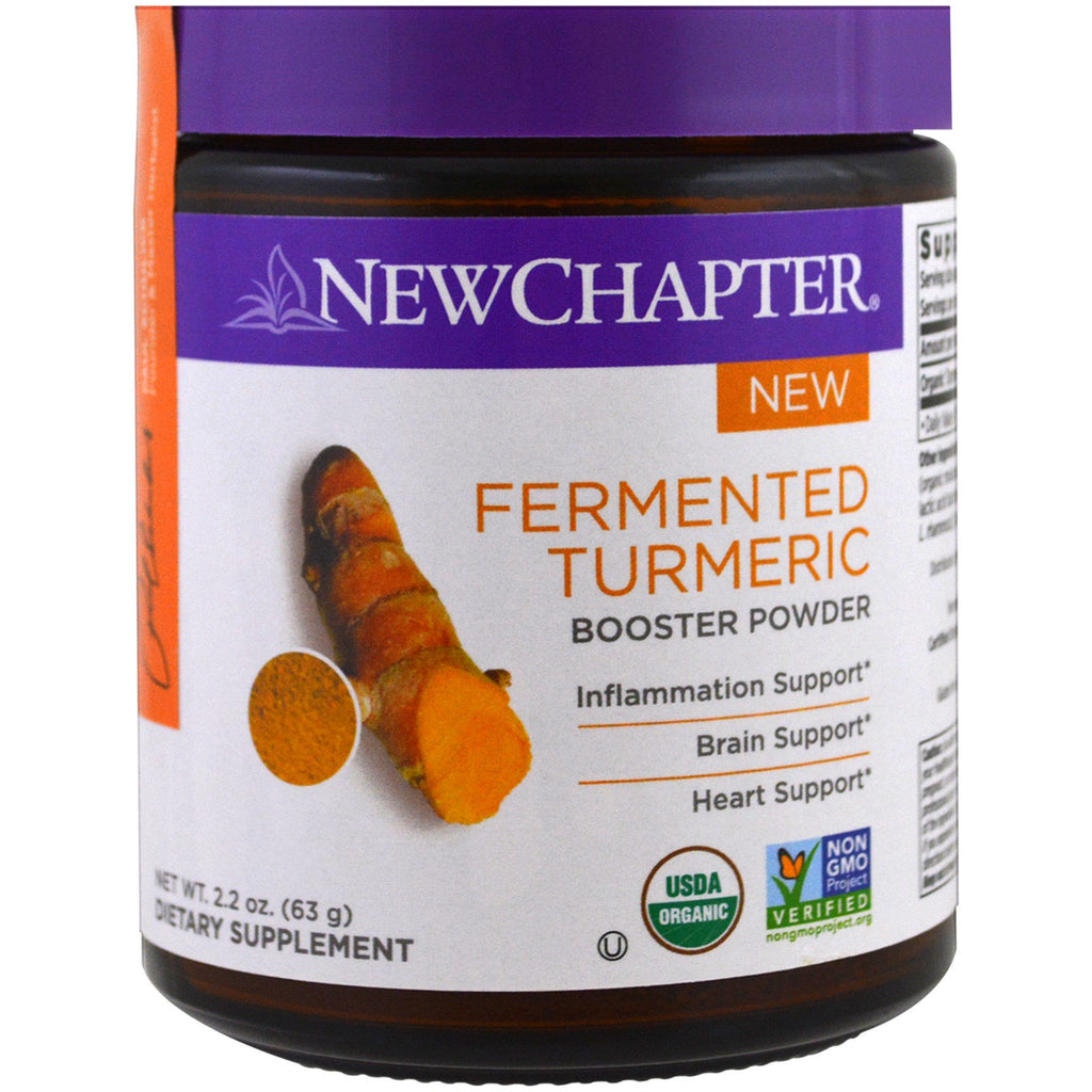 New Chapter, Fermenterat Gurkmeja Booster Powder, 2,2 oz (63 g)