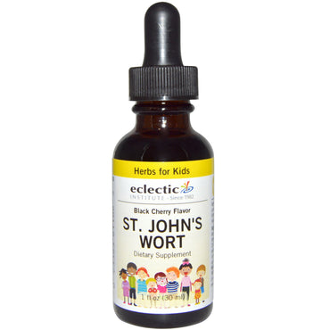 Eclectic Institute, Herbs For Kids, Johannesurt, Black Cherry Flavor, 1 fl oz (30 ml)