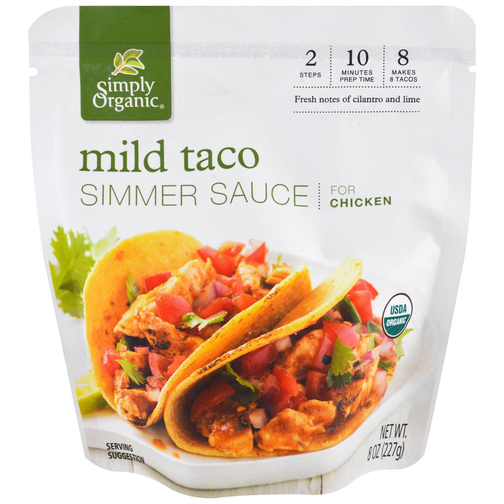 Simply ,  Simmer Sauce, Mild Taco, For Chicken, 8 oz (227 g)